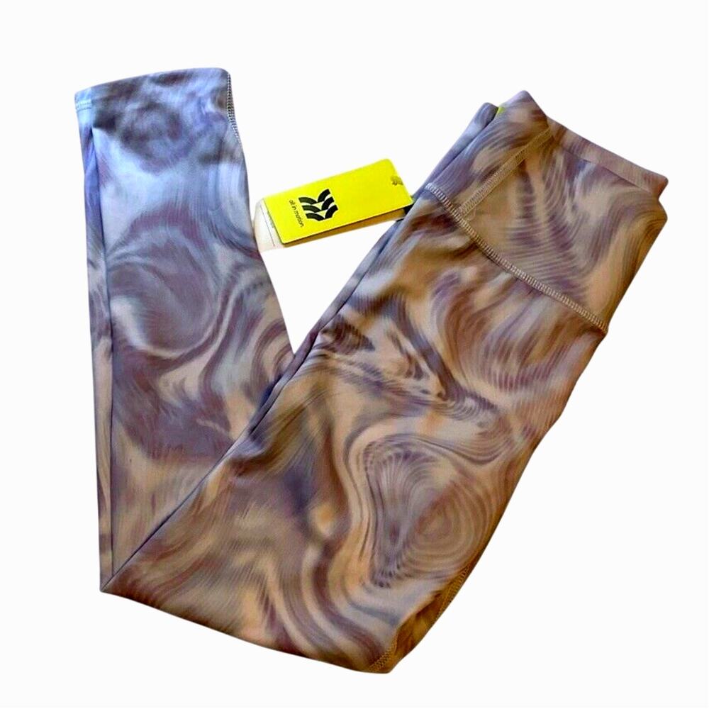 All in Motion PowerSoft Marble Swirl High Rise Leggings Women’s M (8)Gray Purple